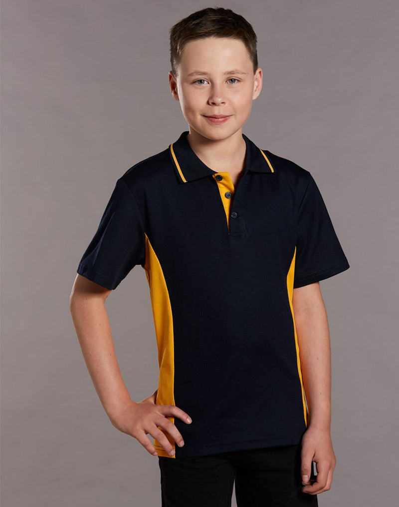 Winning Spirit Kids' TrueDry Contrast S/S Polo PS73K