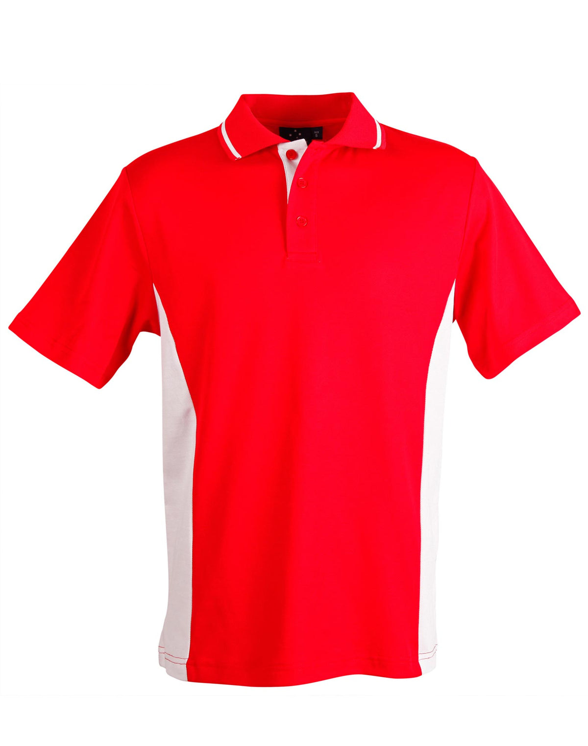 Men's TrueDry Contrast S/S Polo - PS73 - Red / White