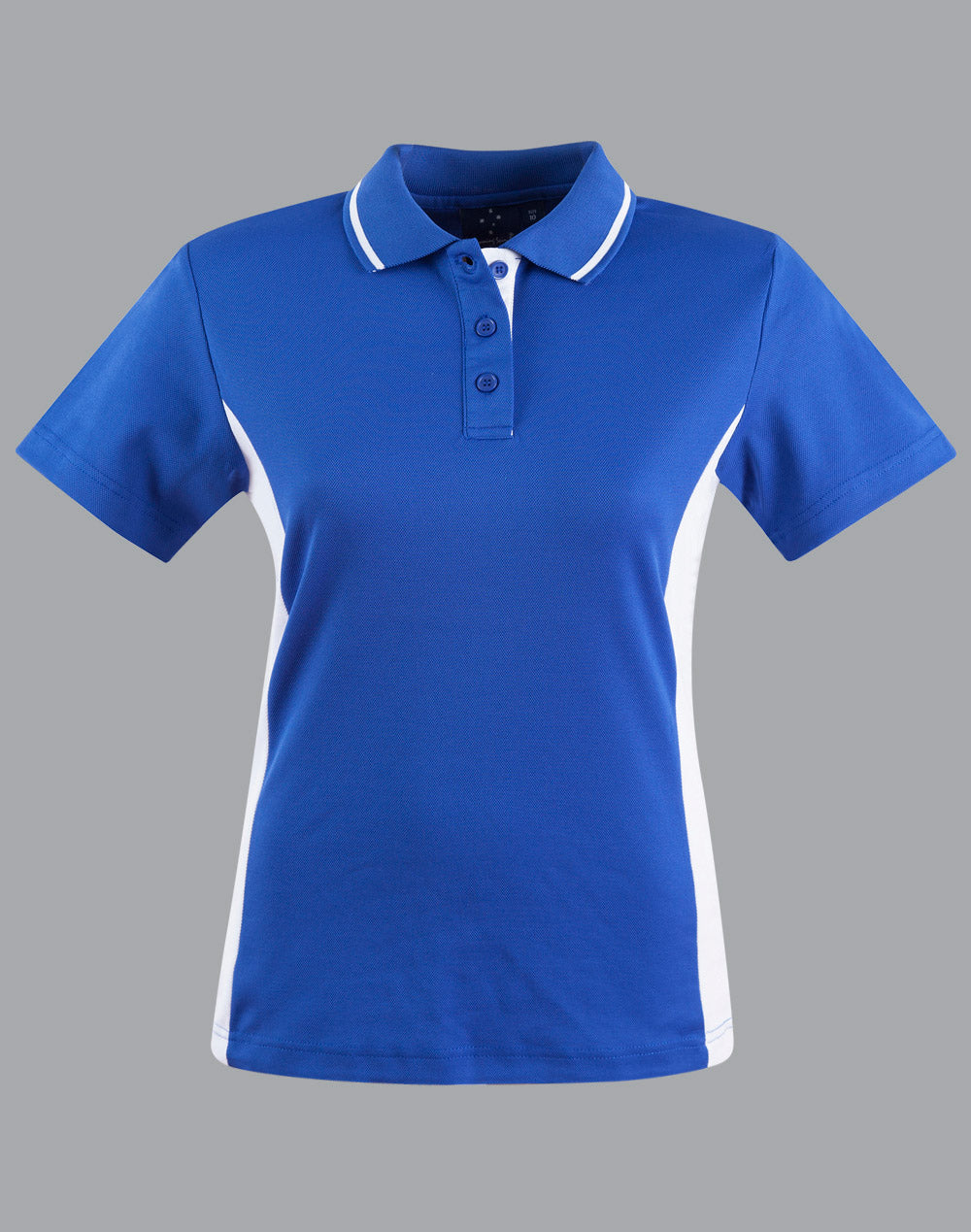 Ladies' TrueDry Contrast S/S Polo - PS74 - Royal / White