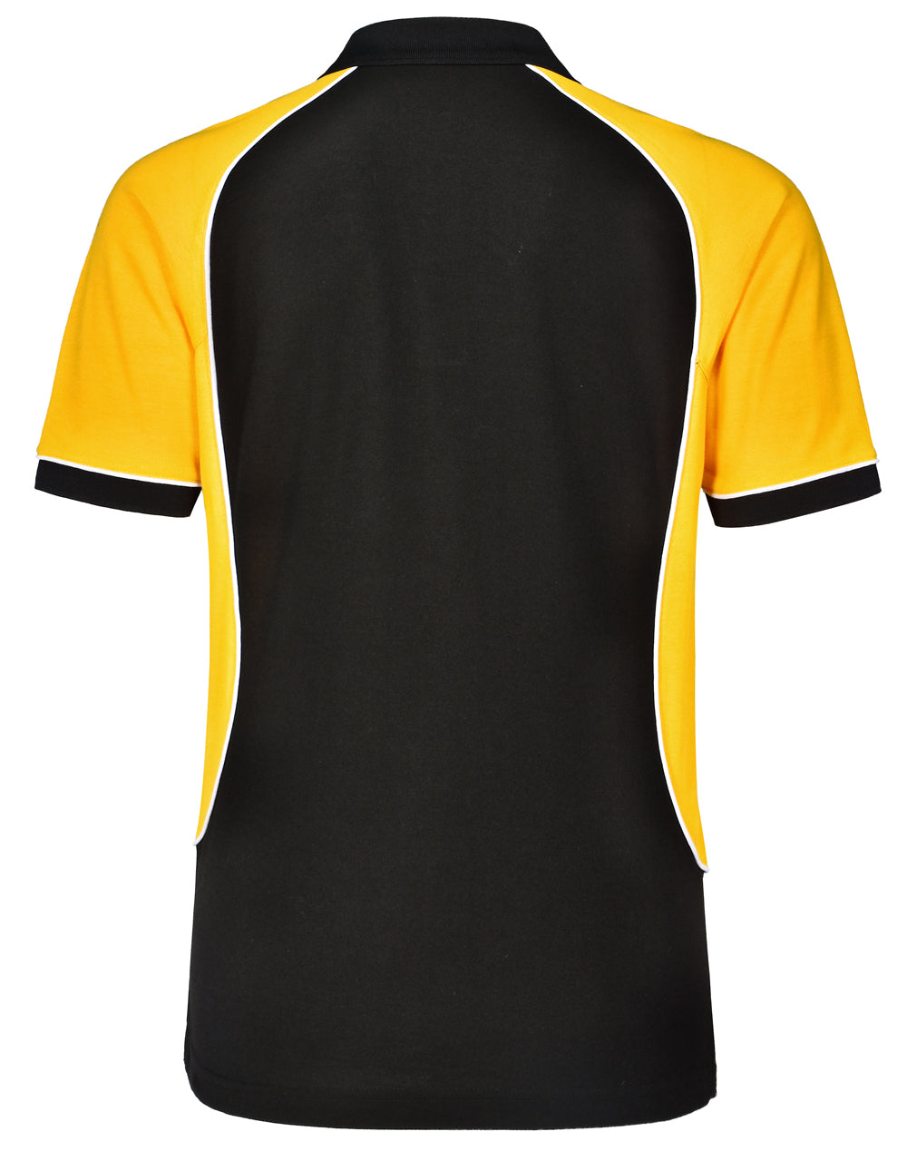 Arena Polo Men's - Black/White/Gold - Back