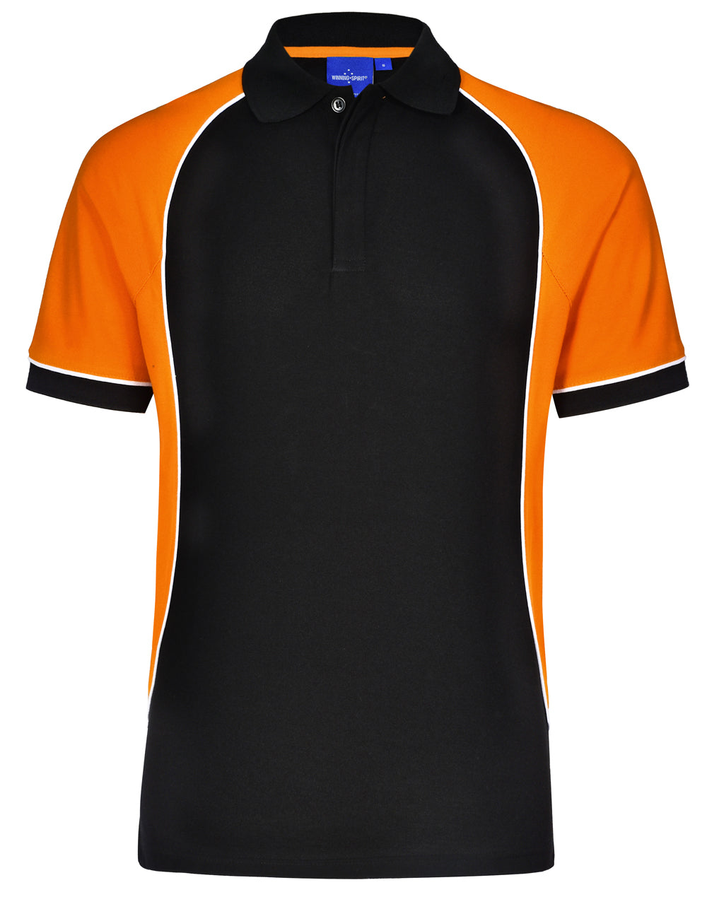 Kids' TrueDry Tri-colour S/S Pique Polo - PS77K - Black / White / Orange