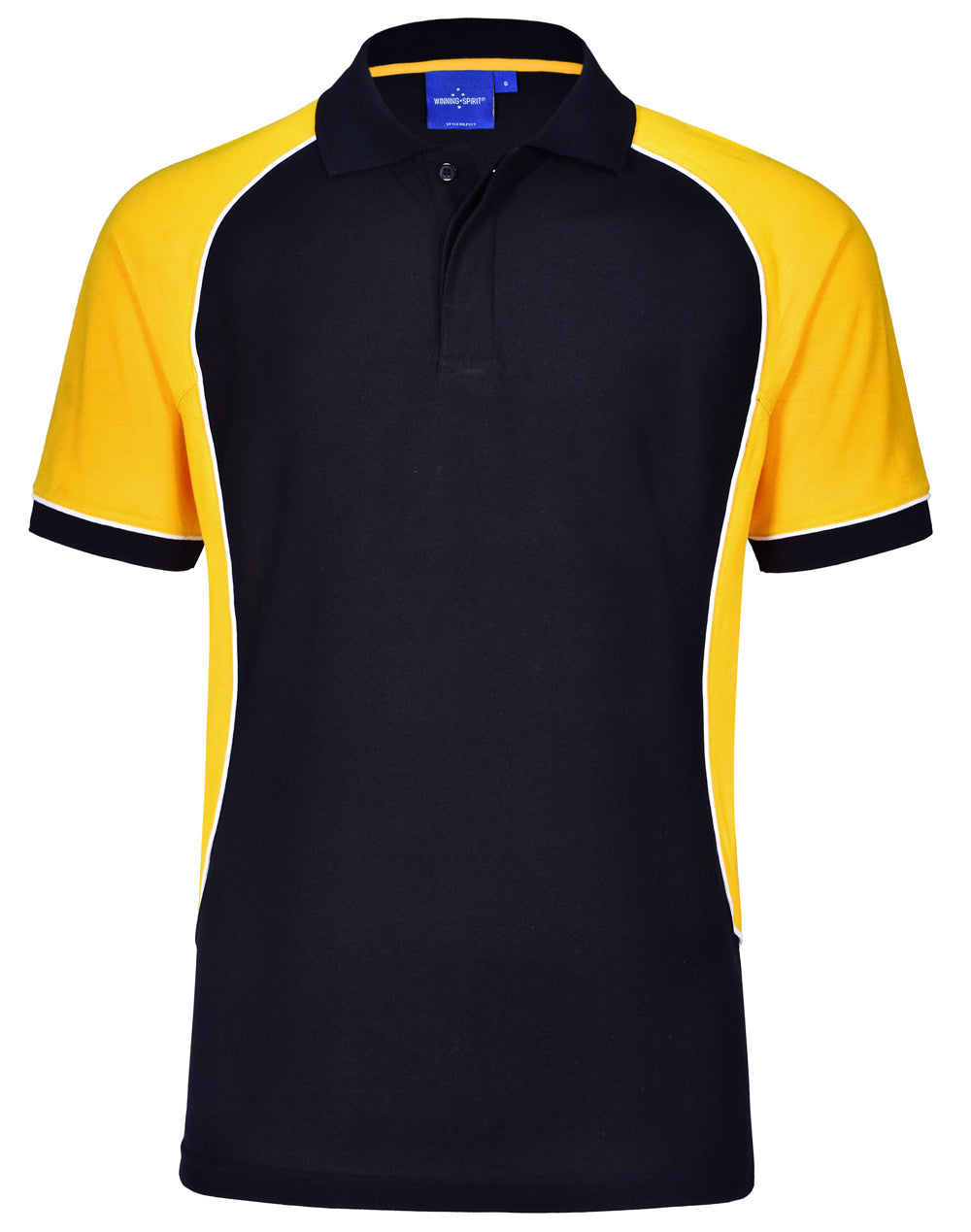 Kids' TrueDry Tri-colour S/S Pique Polo - PS77K - Navy / White / Gold