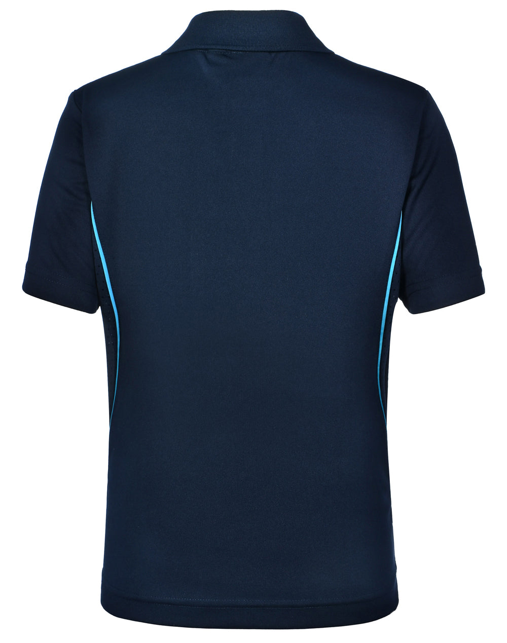 Pursuit Polo Kids - Navy/Aqua Blue - Back