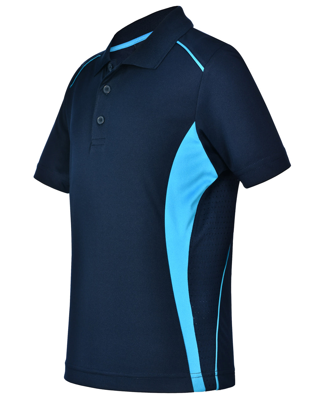 Pursuit Polo Kids - Navy/Aqua Blue - View