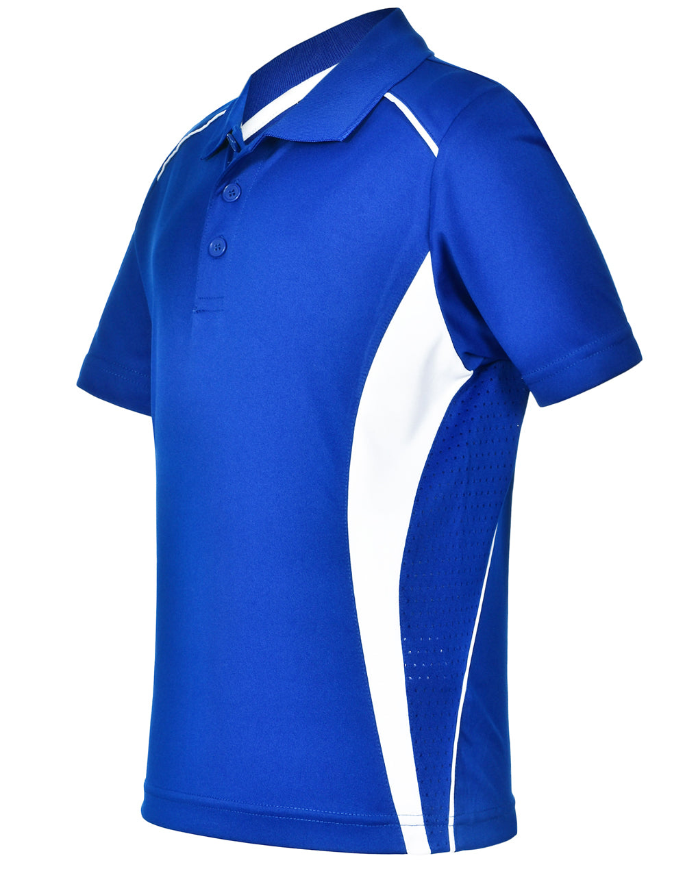 Pursuit Polo Kids - Royal/White - View