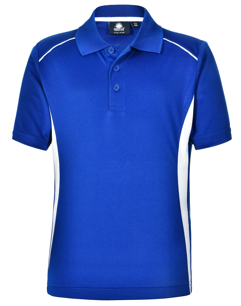 Pursuit Polo Kids - Royal/White - Front