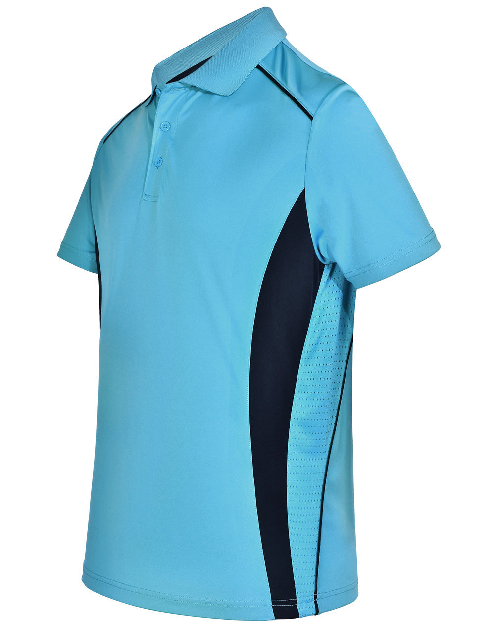 Pursuit Polo Men's - Aqua Blue/Navy - View