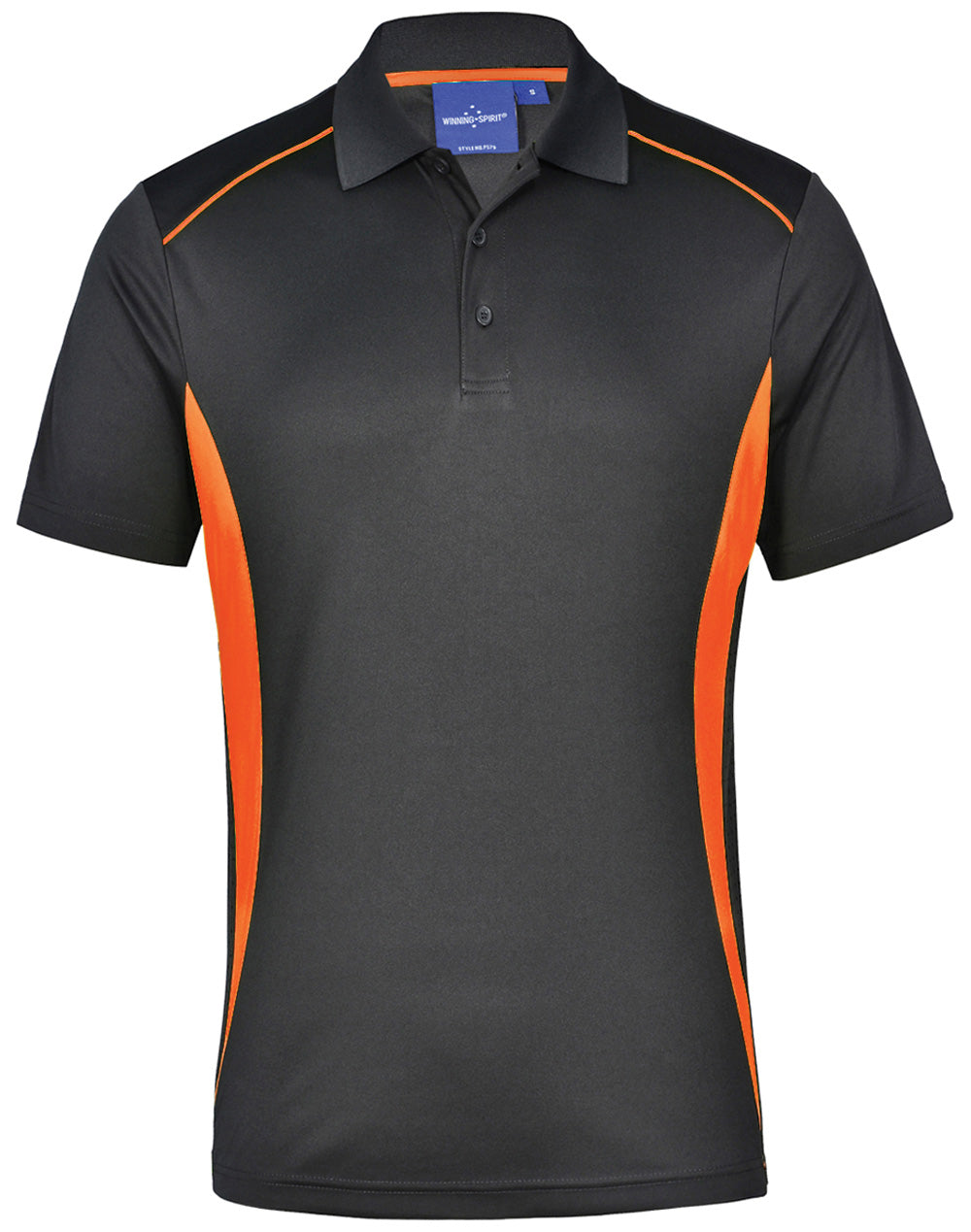 Pursuit Polo Men's - Charcoal/Fluoro Orange - Front