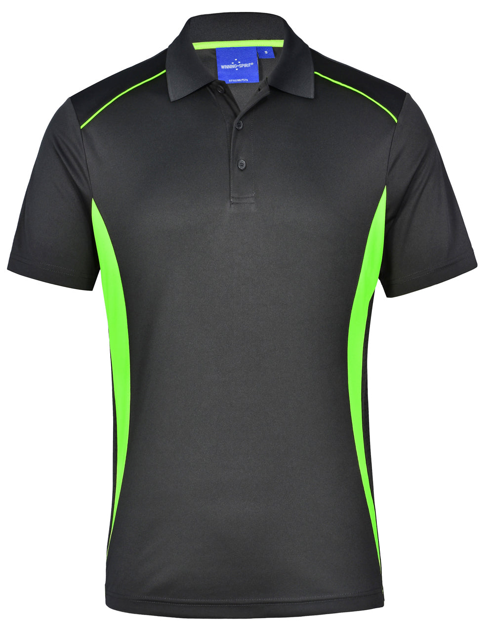 Pursuit Polo Men's - Charcoal/Lime - Front