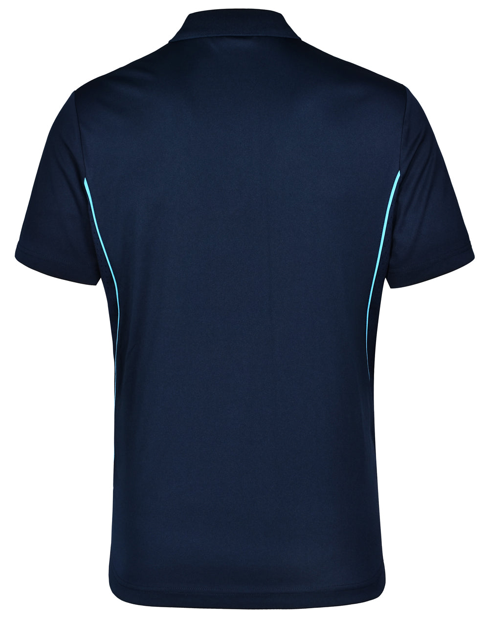 Pursuit Polo Men's - Navy/Aqua Blue - Back