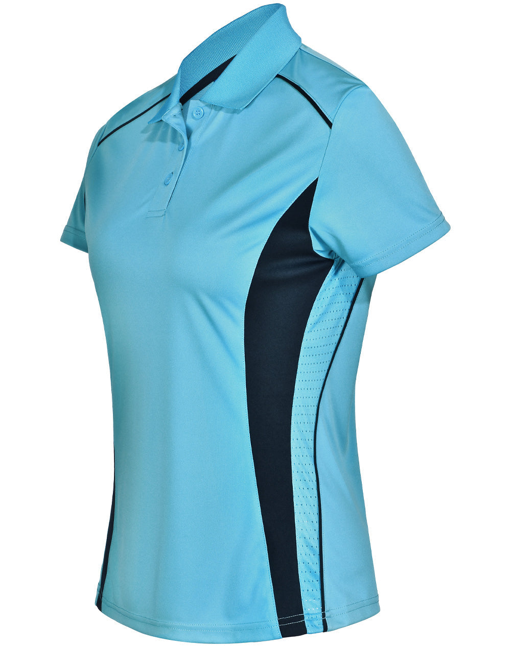 Pursuit Polo Ladies' - Aqua Blue/Navy - View