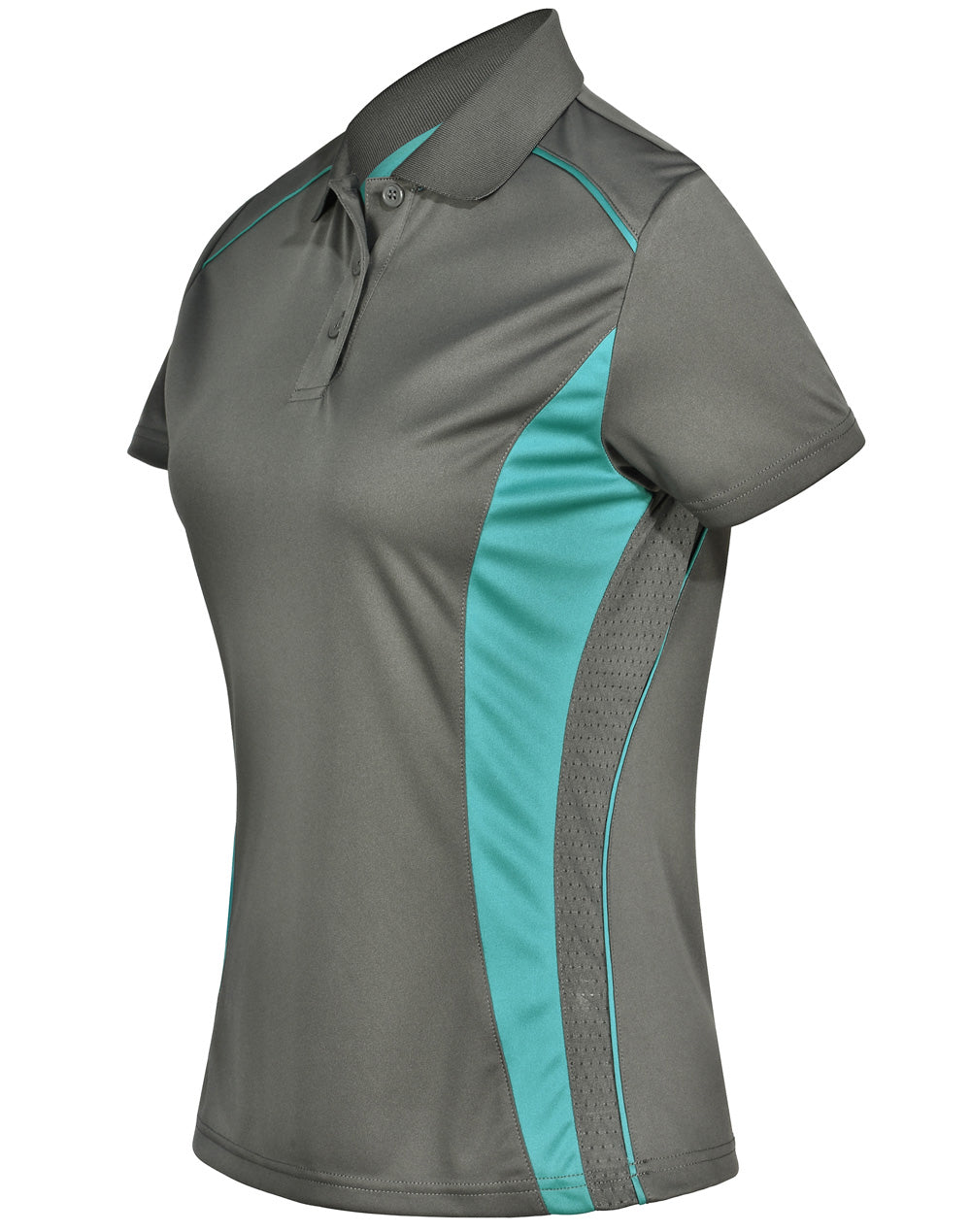 Pursuit Polo Ladies' - Ash/Teal - View