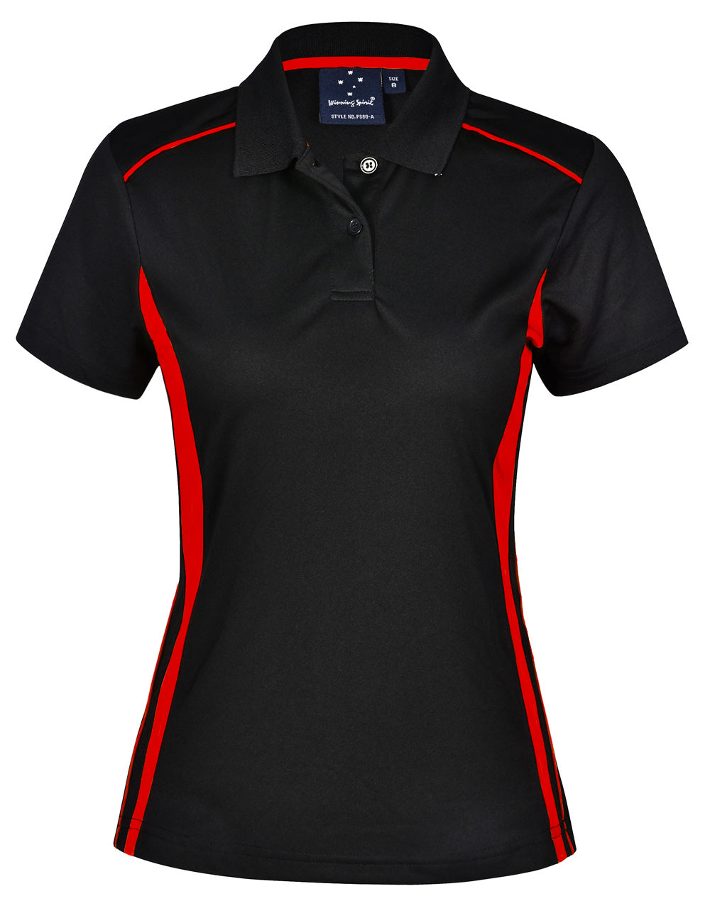 Pursuit Polo Ladies' - Black/Red - Front