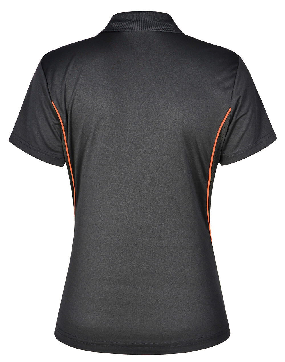 Pursuit Polo Ladies' - Charcoal/Fluoro Orange - Back