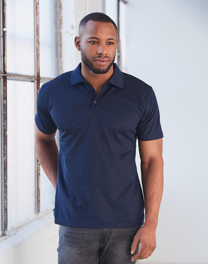 Winning Spirit Men's Cooldry Pique Soild Colour S/S Polo PS81