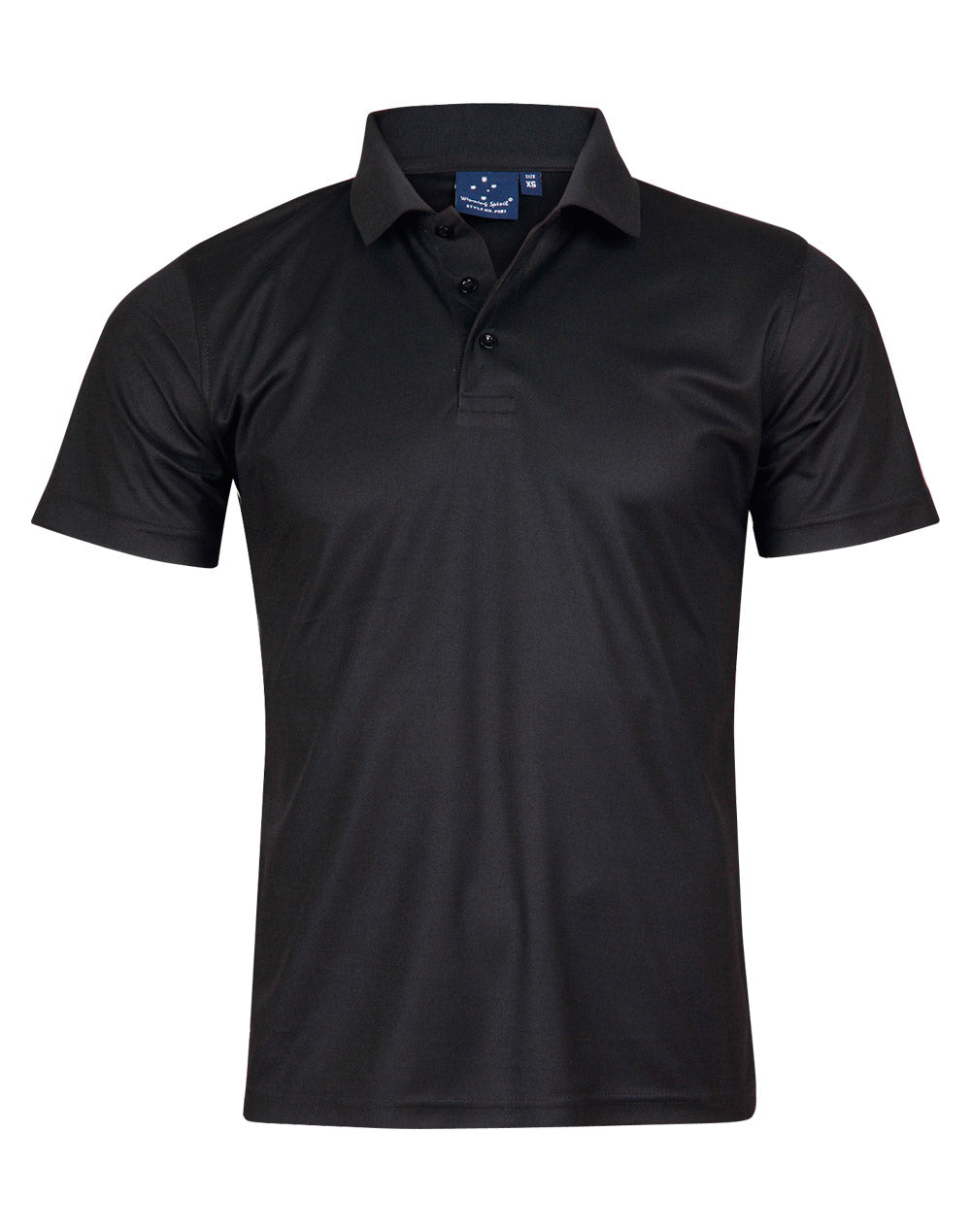 Kids' Cooldry Pique Soild Colour S/S Polo - PS81K - Black