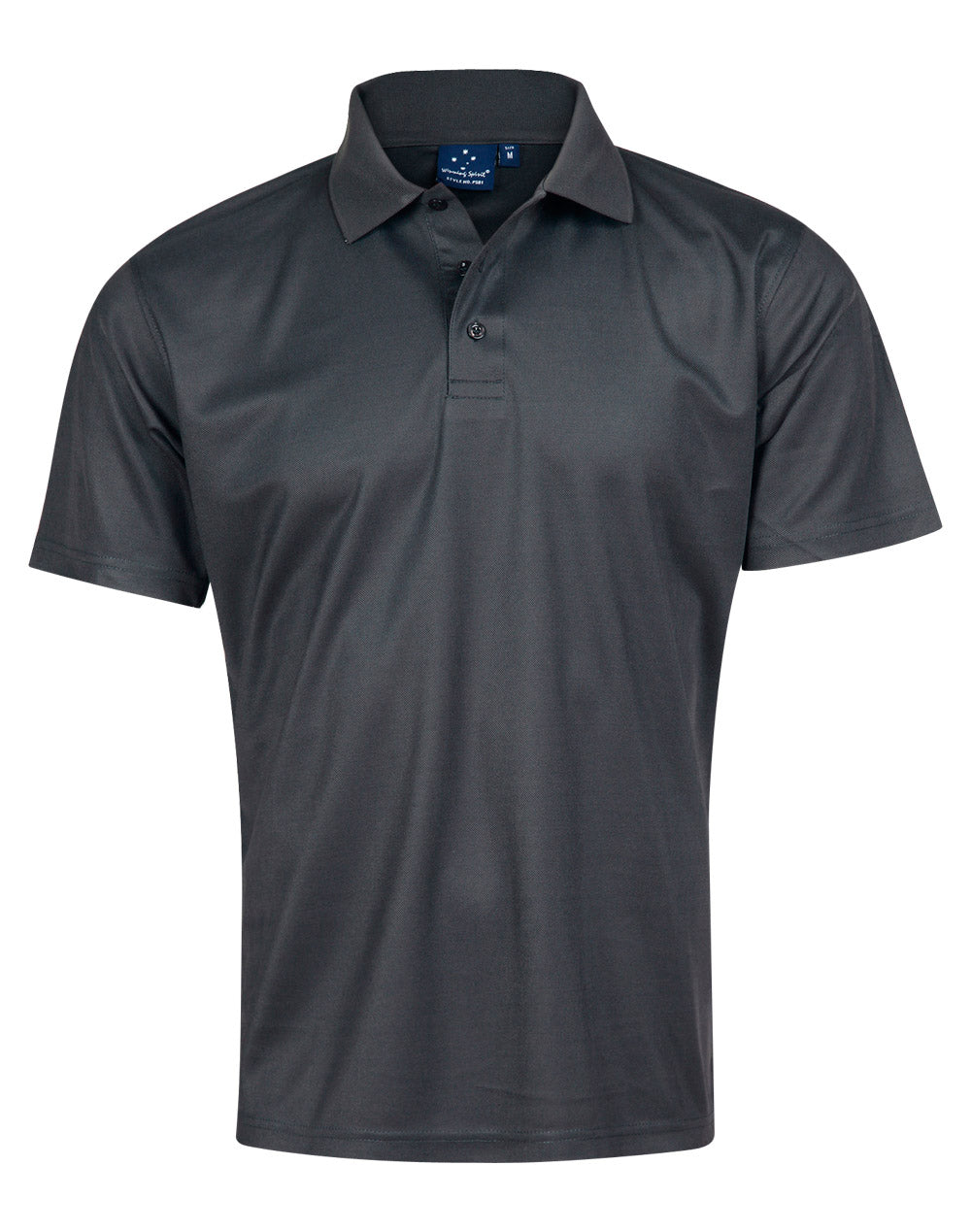 Men's Cooldry Pique Soild Colour S/S Polo - PS81 - Charcoal