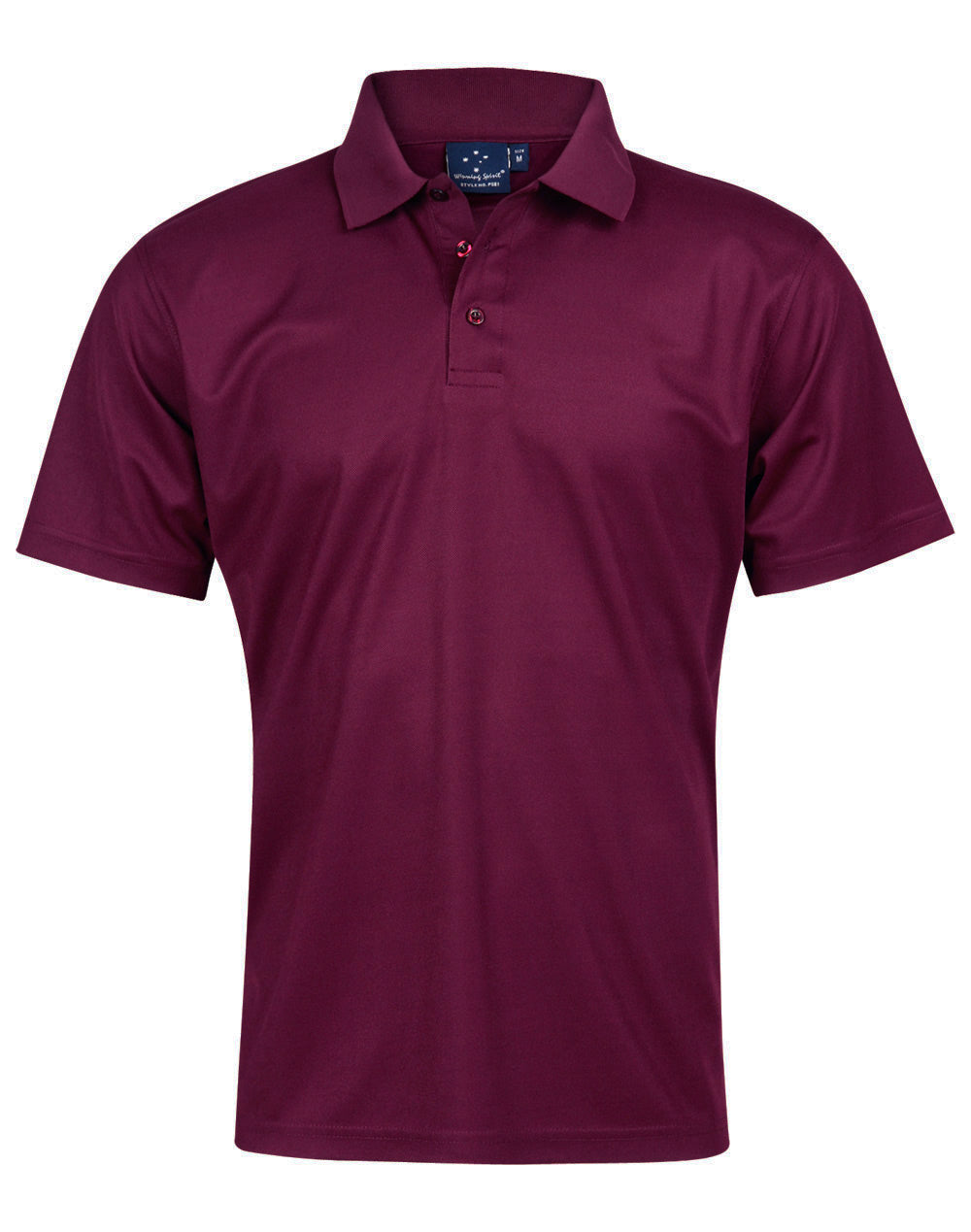 Men's Cooldry Pique Soild Colour S/S Polo - PS81 - Maroon