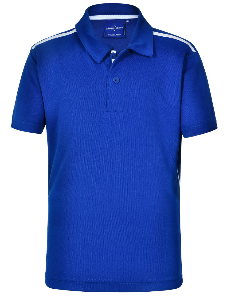 Kids' Ultra Dry Short Sleeve Contrast Polo - PS83K - Royal / White