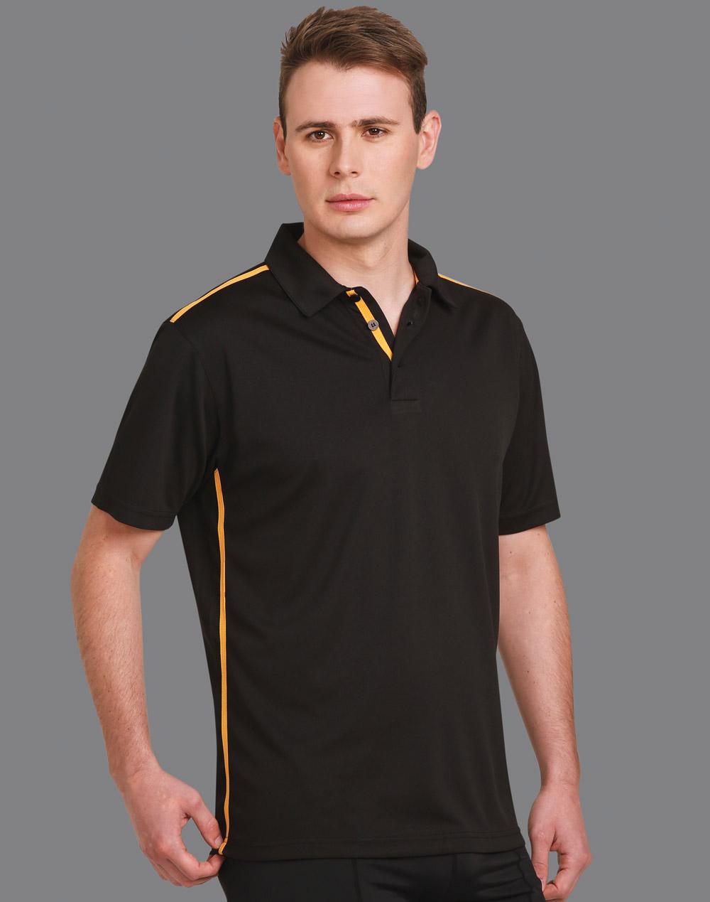 Winning Spirit Men's rapid cool short sleeve contrast polo PS83