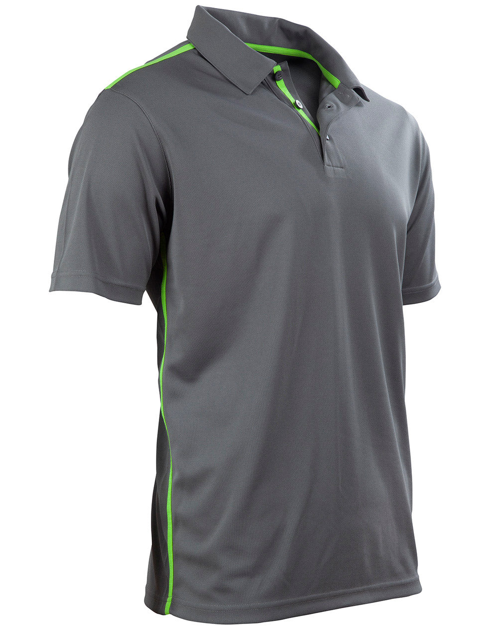 Staten Polo Shirt Kid's - Ash/Lime - View