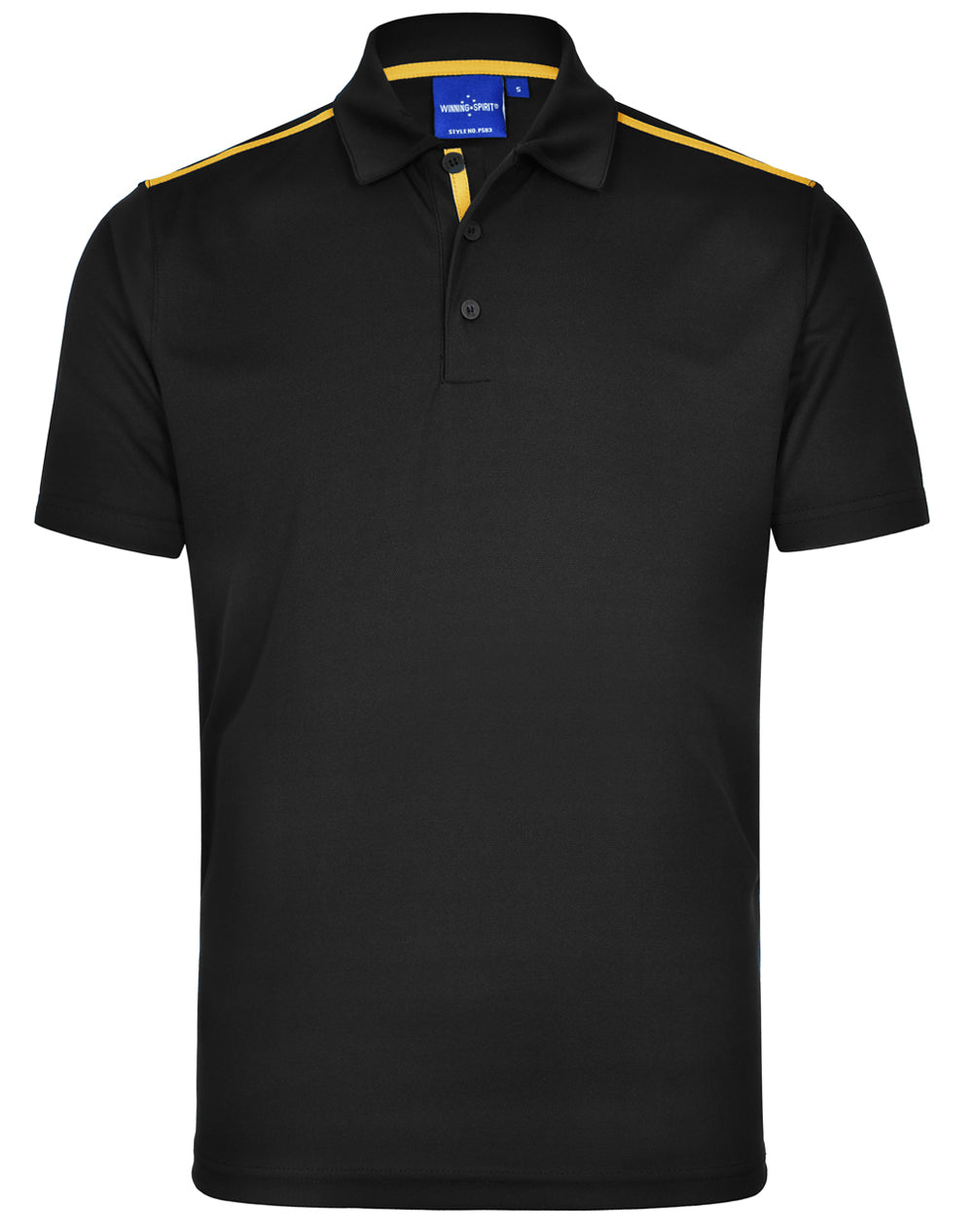 Staten Polo Shirt Men's - Black/Gold - Front