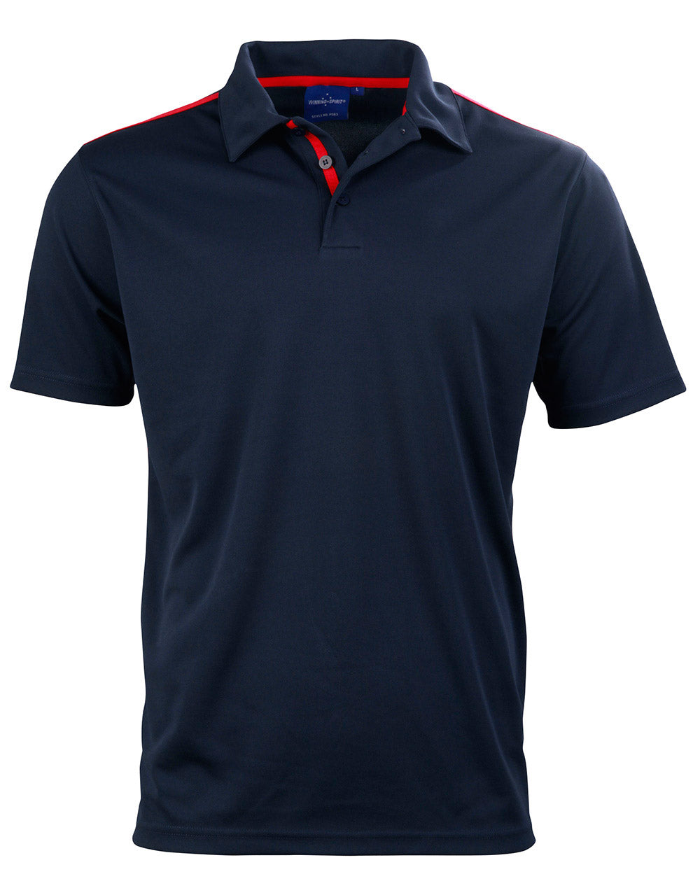 Kids' Ultra Dry Short Sleeve Contrast Polo - PS83K - Navy / Red