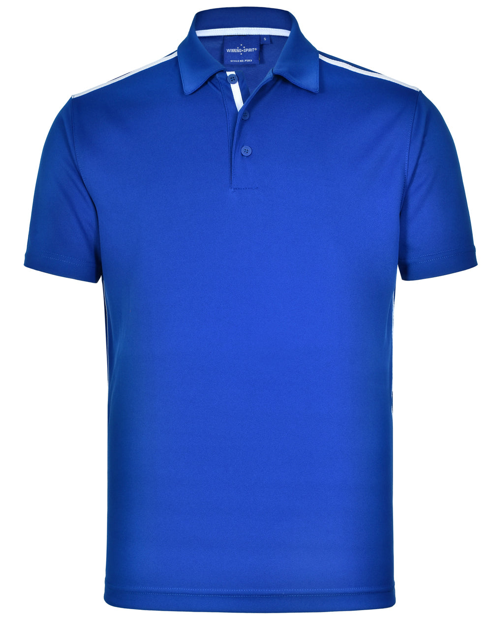 Men's rapid cool short sleeve contrast polo - PS83 - Royal / White