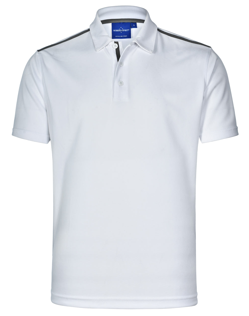 Staten Polo Shirt Men's - White/Ash - Front
