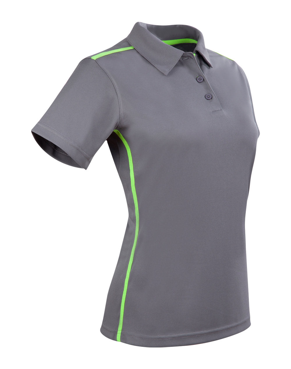 Staten Polo Shirt Ladies - Ash/Lime - View