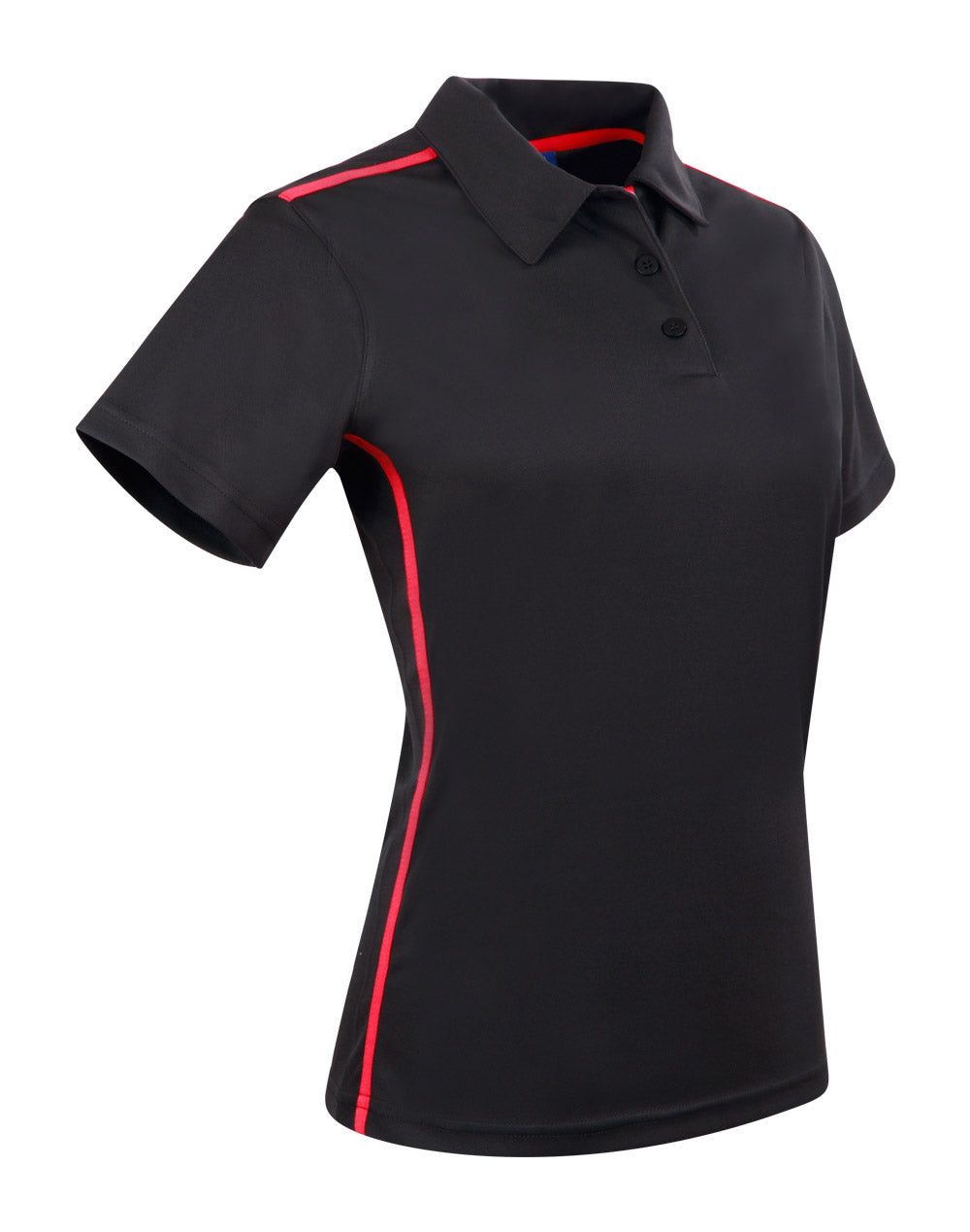 Staten Polo Shirt Ladies - Black/Red - View