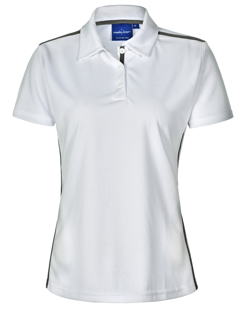 Staten Polo Shirt Ladies - White/Ash - Front