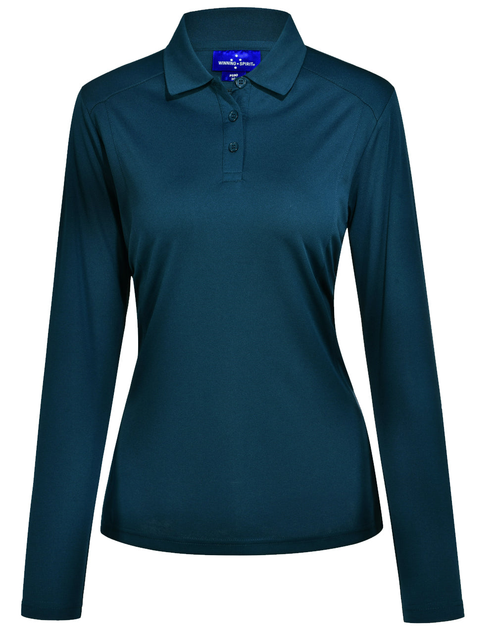 Ladies' Bamboo Charcoal L/S Polo - PS90 - Ocean Blue