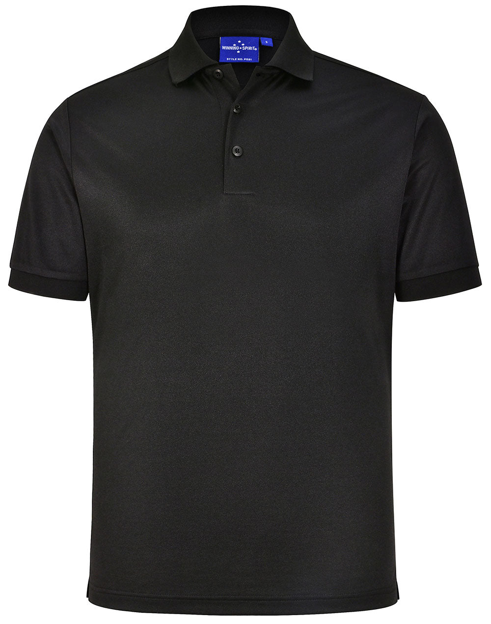 Men's Sustainable Poly/Cotton Corporate S/S Polo - PS91 - Black