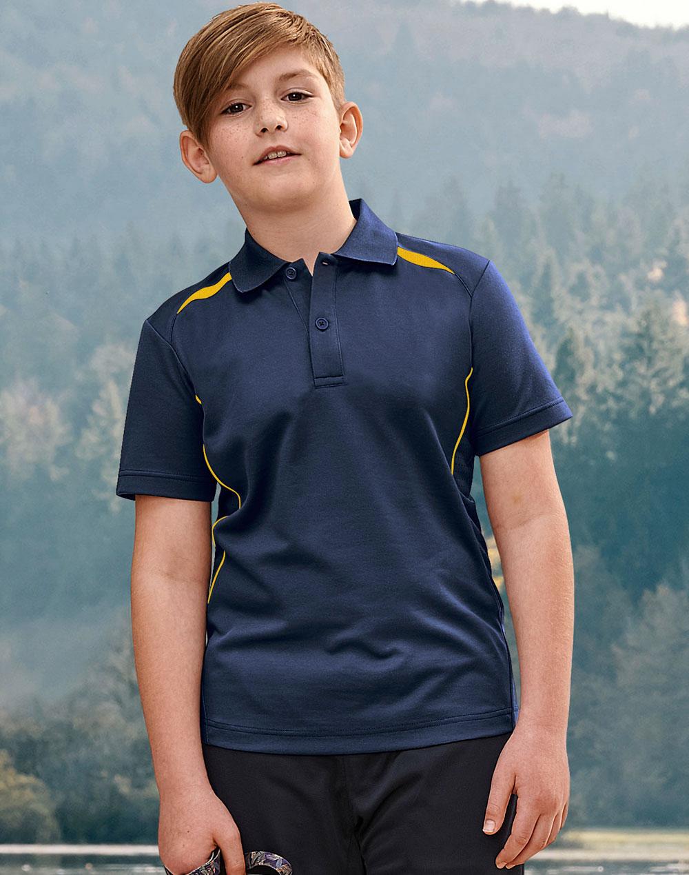 Winning Spirit Kids' Sustainable Poly/Cotton Contrast S/S Polo PS93K