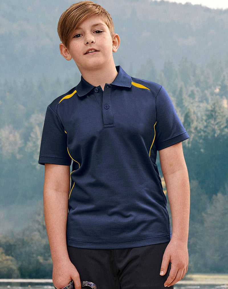 Winning Spirit Kids' Sustainable Poly/Cotton Contrast S/S Polo PS93K