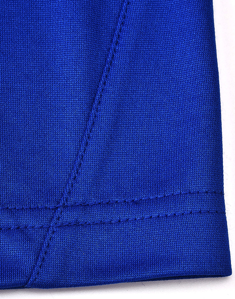 Kids Sustainable Poly/Cotton Contrast Ss Polo - Electric Blue/White - View