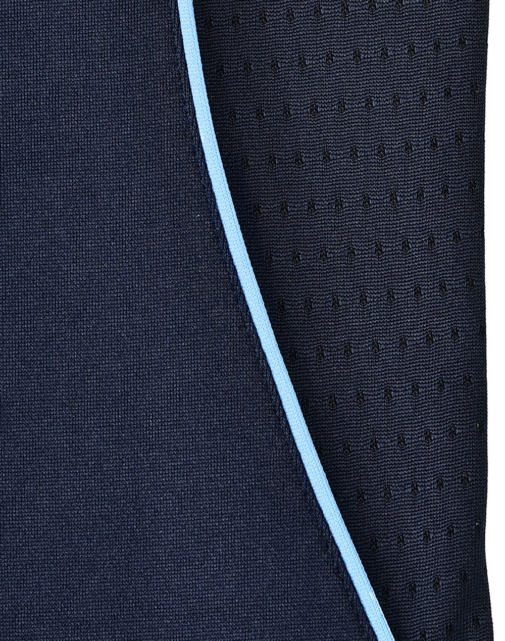 Kids Sustainable Poly/Cotton Contrast Ss Polo - Navy/Skyblue - View