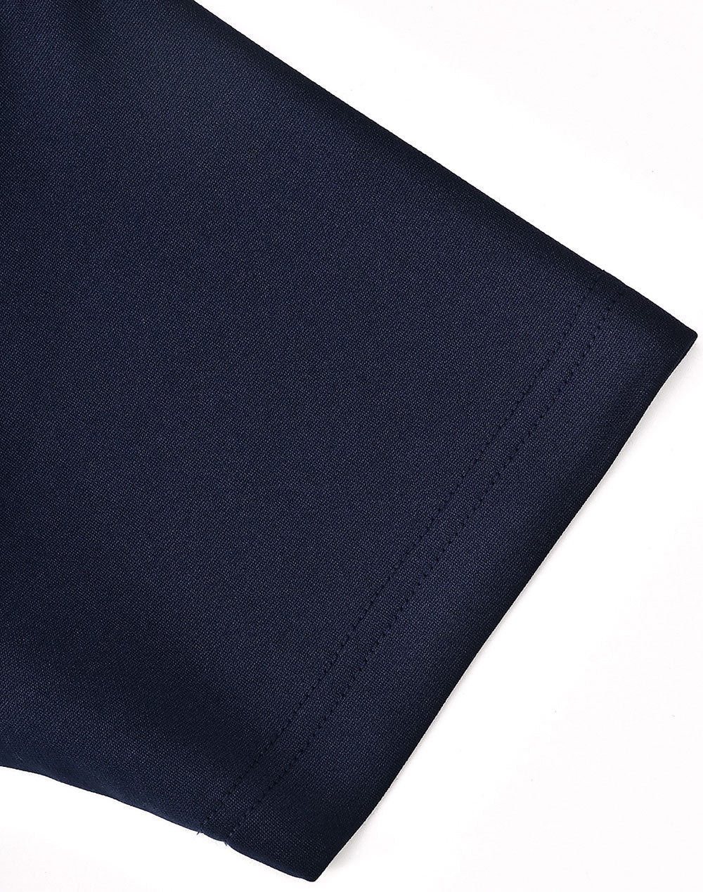 Kids Sustainable Poly/Cotton Contrast Ss Polo - Navy/White - View