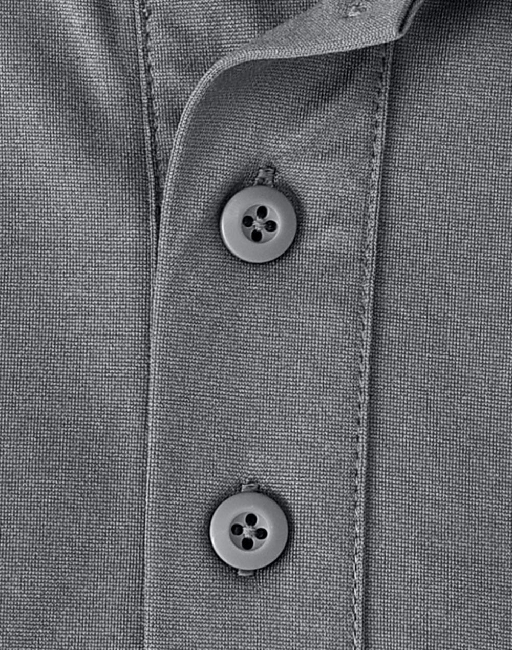 Mens Sustainable Poly/Cotton Contrast Ss Polo - Ash/Black - View