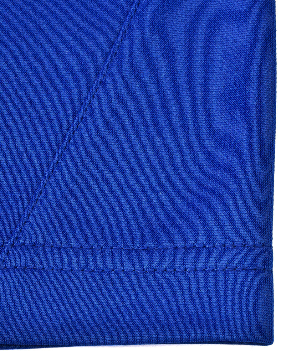 Mens Sustainable Poly/Cotton Contrast Ss Polo - Electric Blue/White - View