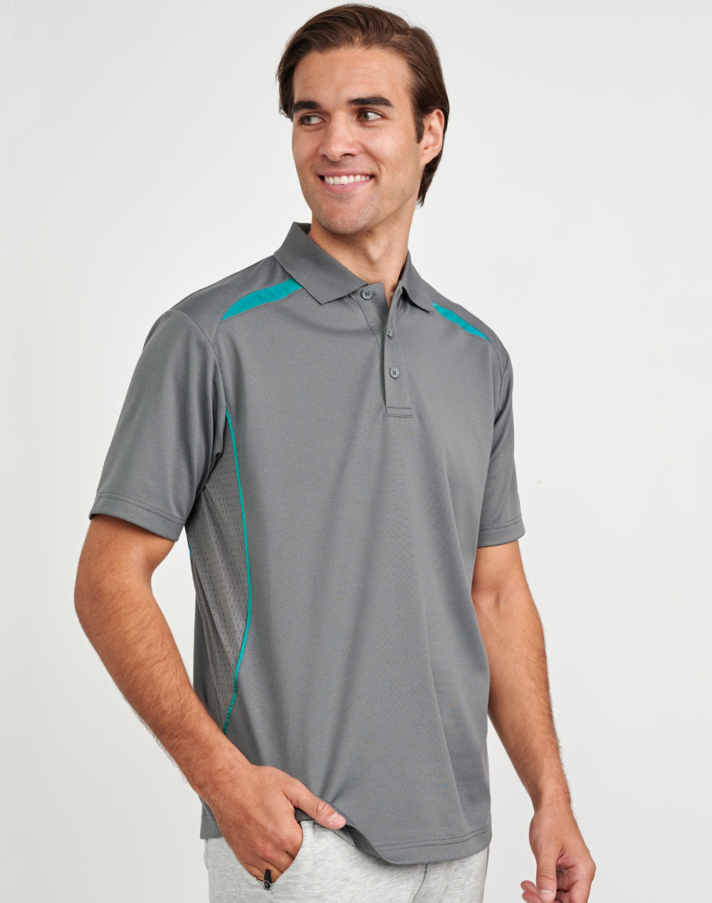 Men's Sustainable Poly/Cotton Contrast S/S Polo - PS93 - Winning Spirit