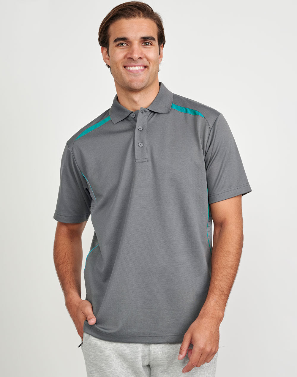 Men's Sustainable Poly/Cotton Contrast S/S Polo - PS93 - Winning Spirit
