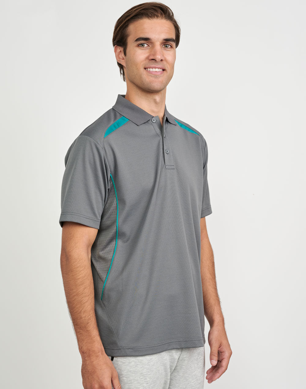 Mens Sustainable Poly/Cotton Contrast Ss Polo - view