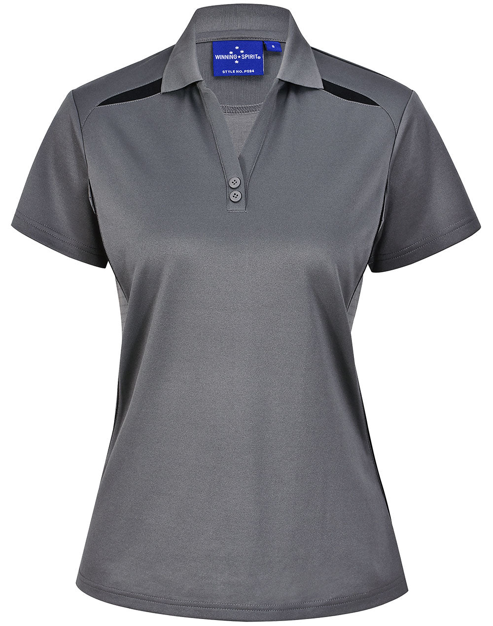 Ladies' Sustainable Poly/Cotton Contrast S/S Polo - PS94 - Ash / Black