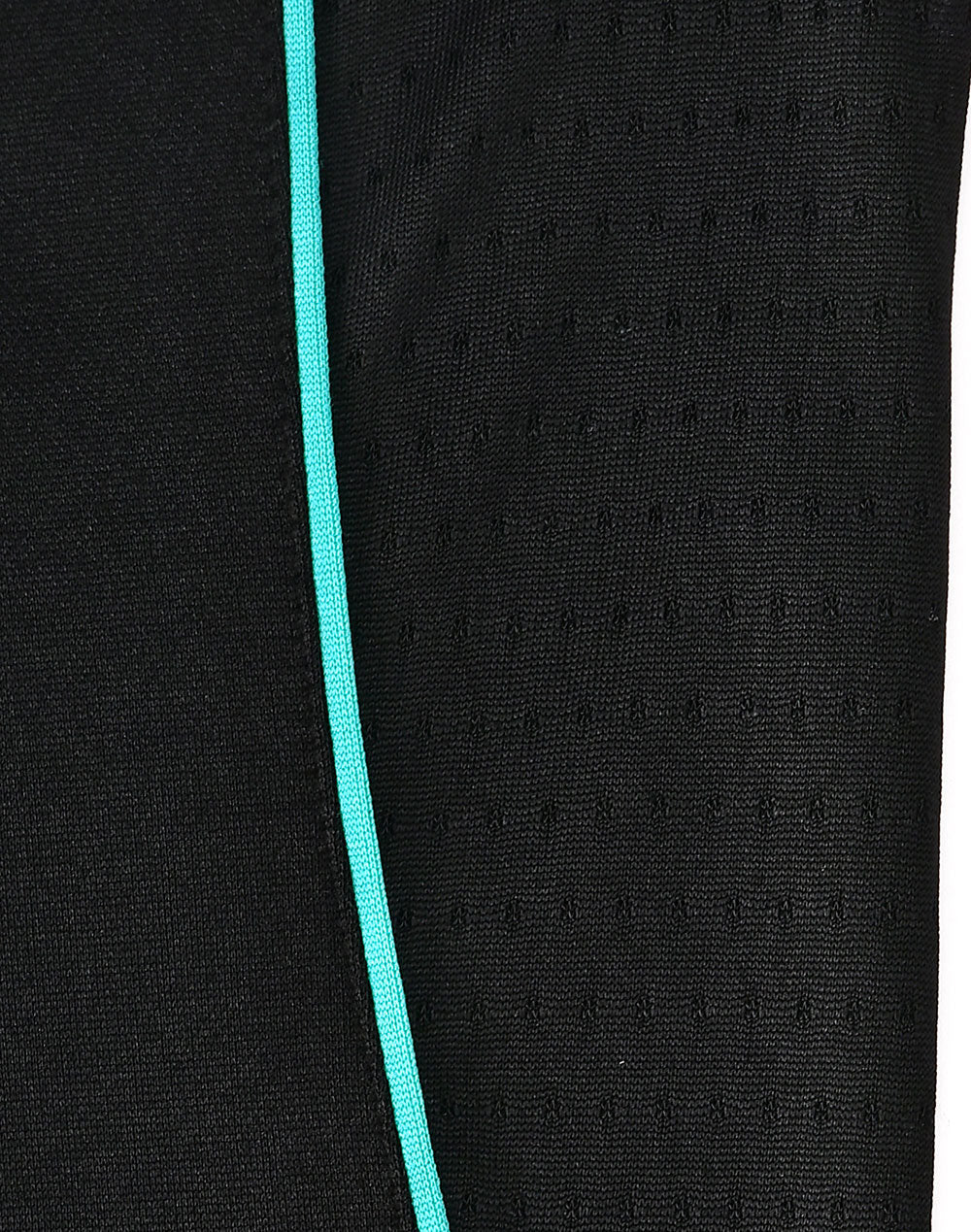 Ladies Sustainable Poly/Cotton Contrast Ss Polo - Black/Teal - View
