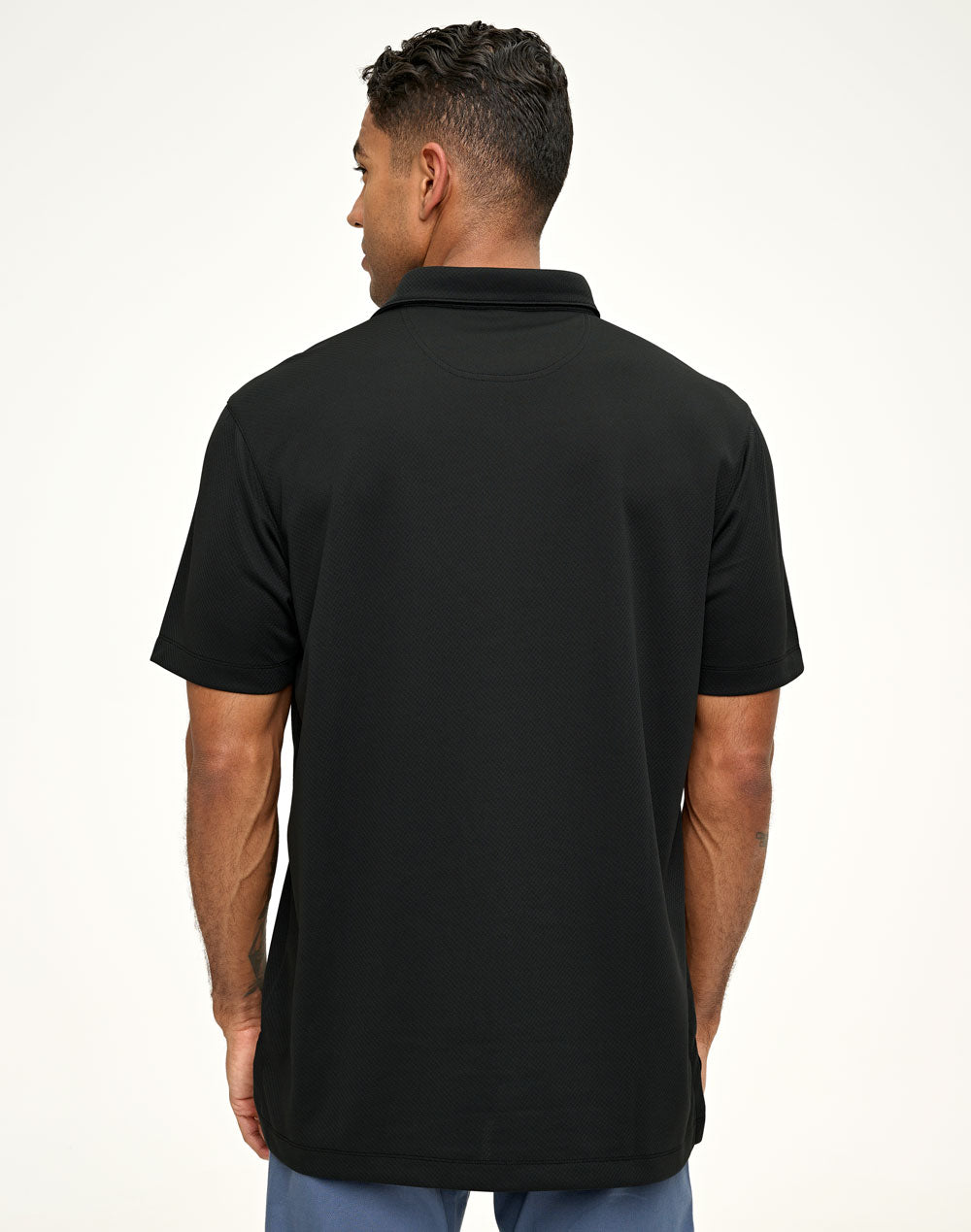 Men's Sustainable Jacquard Knit S/S Polo - PS95 - Winning Spirit