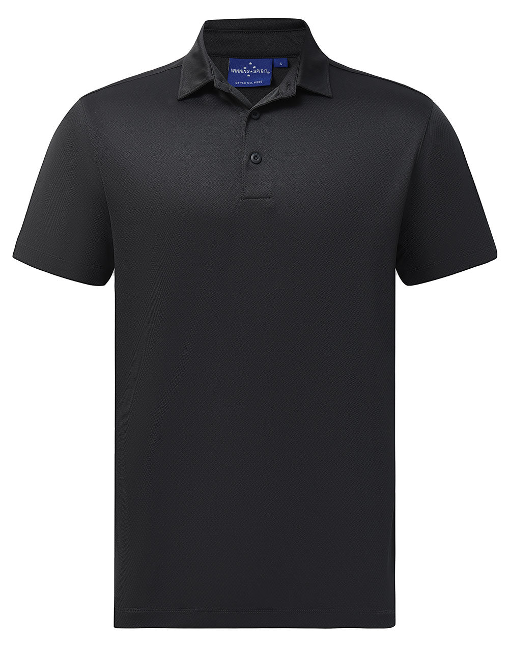 Men's Sustainable Jacquard Knit S/S Polo - PS95 - Coal