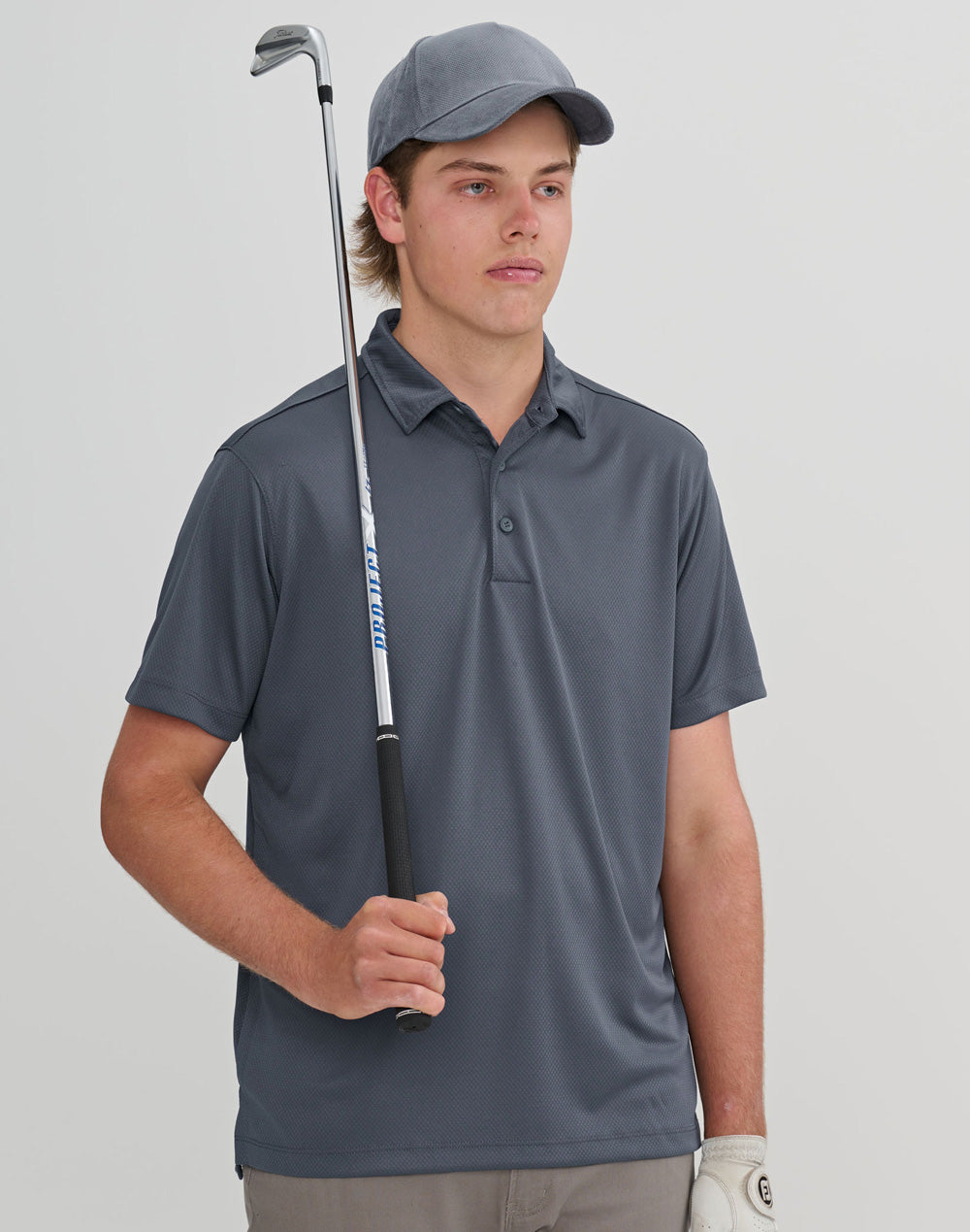 Men's Sustainable Jacquard Knit S/S Polo - PS95 - Winning Spirit