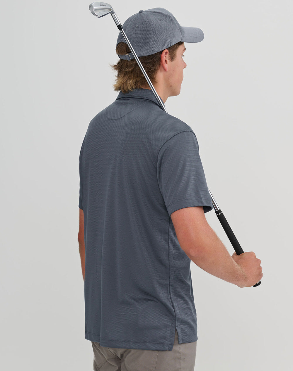 Men's Sustainable Jacquard Knit S/S Polo - PS95 - Winning Spirit